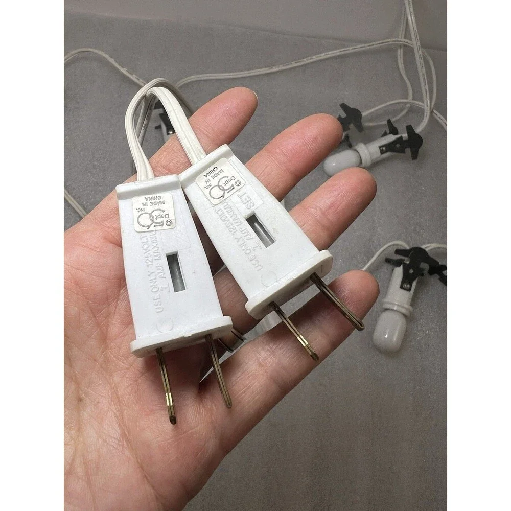 2 Sets Dept 56 - 6 Socket Light Set - Village Accessories Bulbs Included Works